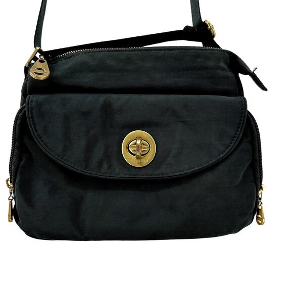 Baggallini Provence Crossbody Bag Water Resistant Zip Adjustable Black One Size - Picture 1 of 10
